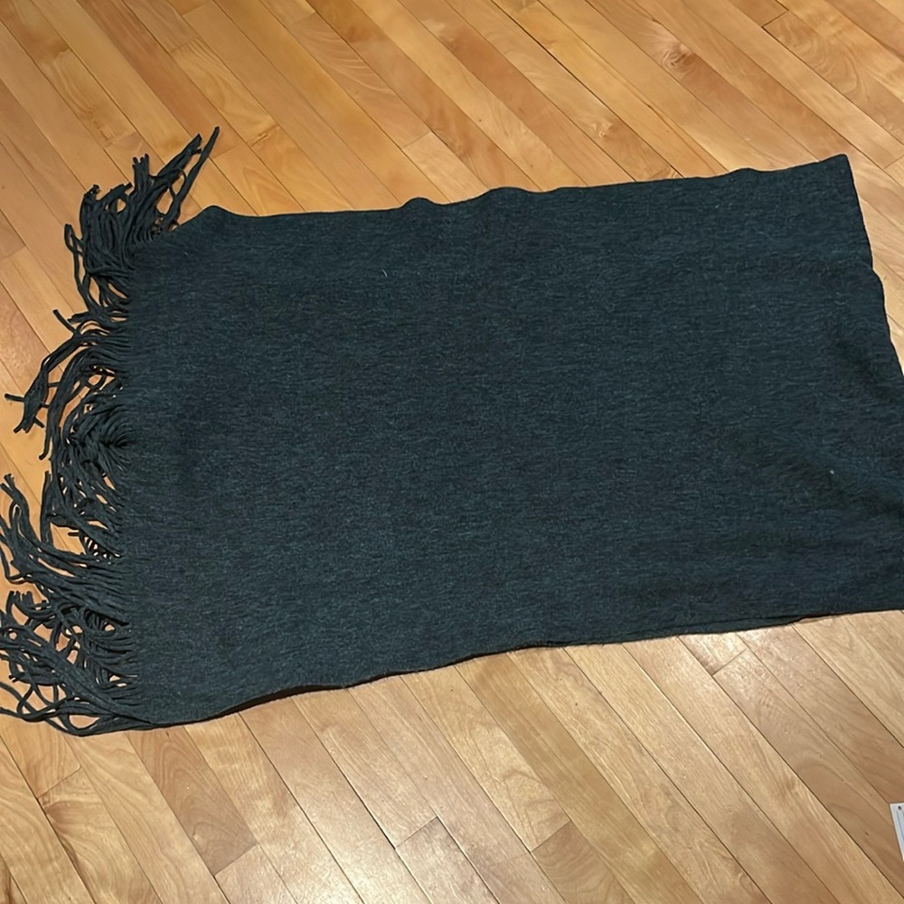 free people dark green scarf